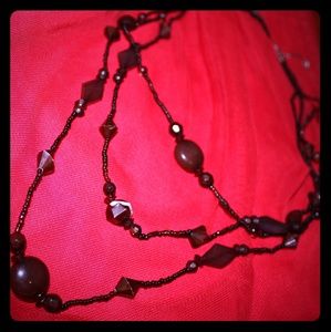 Deep Marron 3 Strand Necklace